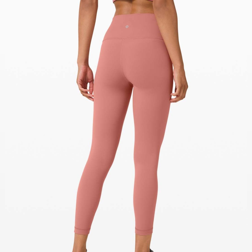 Lululemon Wunder Train High-Rise Tight 25", Size 10 light pink